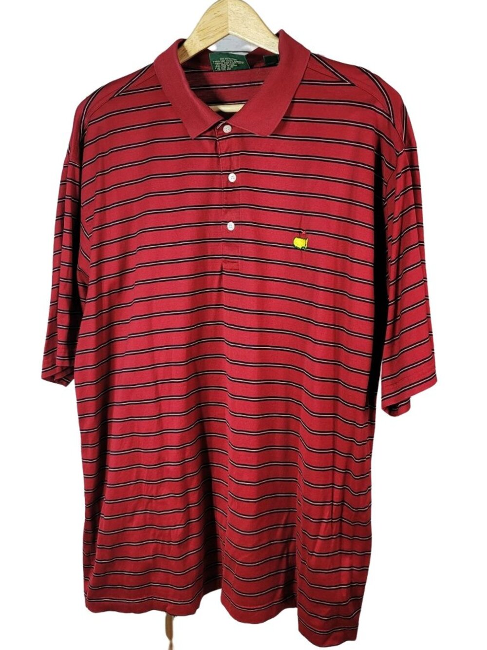 Amen Corner Mens Masters Golf Shirt Red XL 60s 2-Ply Double Mercerized Pima Polo